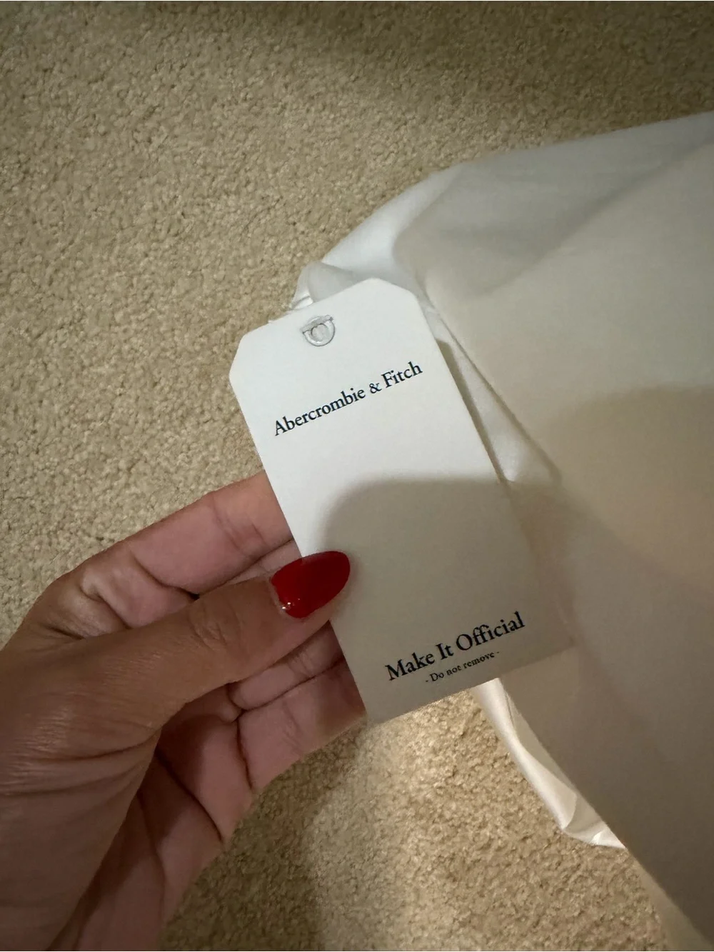 Abercrombie & Fitch White Satin Effect Dress